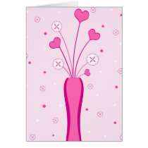 Funky pink vase - Card