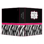 Funky Pink Zebra Binder