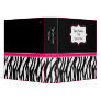 Funky Pink Zebra Binder