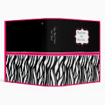 Funky Pink Zebra Binder binders