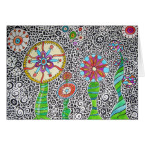 Funky Plants Watercolor Mosaic Cards