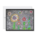 Funky Plants Watercolor Mosaic Custom Announcement