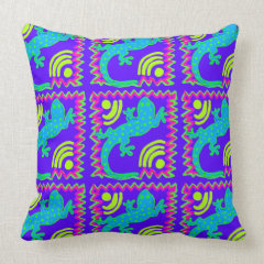 Funky Polka Dot Lizard Pattern Animal Designs Pillow