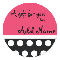 Funky PolkADot Gift Tag stickers