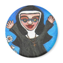 Funky Preachin' Nun - magnet