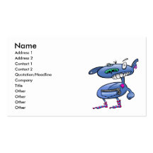 funky punk socks blue monster business cards
