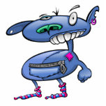 funky punk socks blue monster photo sculptures