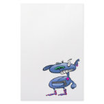 funky punk socks blue monster stationery paper