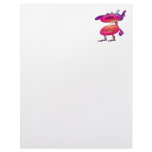 funky punk socks fuschia violet monster letterhead design