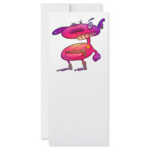 funky punk socks fuschia violet monster custom rack card