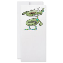 funky punk socks green monster custom rack cards