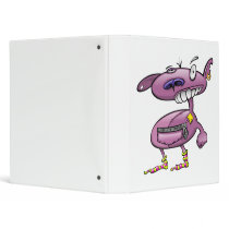 funky punk socks purple monster 3 ring binders