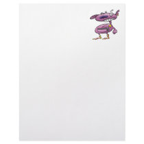 funky punk socks purple monster letterhead