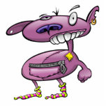 funky punk socks purple monster photo cutouts