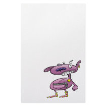 funky punk socks purple monster stationery design