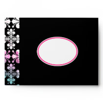 Funky punky colorful damask fancy wedding envelopes