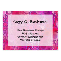 Funky Purple Pink Concentric Circles Girly Pattern Business Cards
