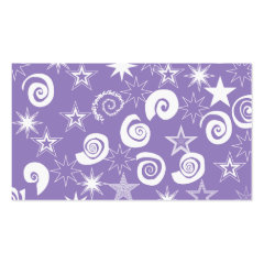 Funky Purple Stars and Swirls Fun Pattern Gifts Business Card Templates