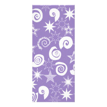 Funky Purple Stars and Swirls Fun Pattern Gifts Announcements