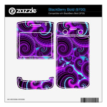 Funky Purple Swirl Fractal Art Pattern BlackBerry Bold Skins