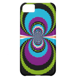 Funky Purple Teal Water Ripples Pattern iPhone 5C Cover