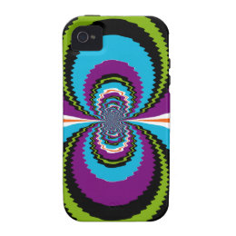Funky Purple Teal Water Ripples Pattern iPhone 4/4S Case