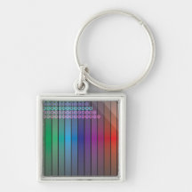 Funky Rainbow Abstract Key Chain