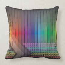 Funky Rainbow Abstract Throw Pillows
