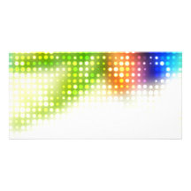 Funky Rainbow Dots Halftone Photo Card Template