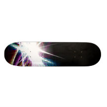 Funky Rainbow Halftone Custom Skateboard
