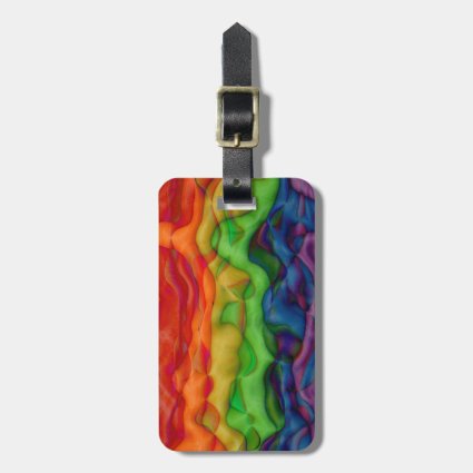 Funky Rainbow Hippie Pride Trippy Luggage Tags