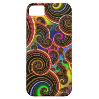 Funky Rainbow Swirl Fractal Art Pattern iPhone 5 Case