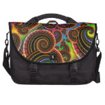 Funky Rainbow Swirl Fractal Art Pattern Bag For Laptop