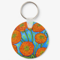 Funky Ranunculus Bouquet Key Chain keychains