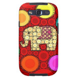 Funky Red Elephant Concentric Circles Mosaic Galaxy S3 Cover