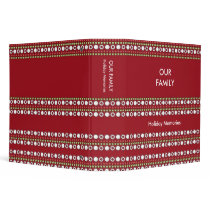 Funky Red Green White Dots Holiday Binder binders