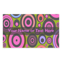 Funky Retro Circles with Text Banner Sticker