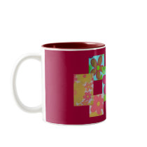 Funky Retro Cropped Flower's mugs by pammys Funky Retro Cropped Flower's mugs