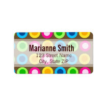 Funky Retro Dots Custom Address Labels