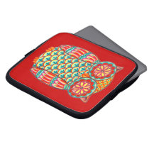 Funky Retro Owl Laptop Sleeve