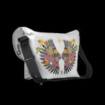 funky retro pop wings messenger bags