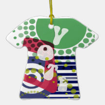 Funky Retro Vote T-Shirt Ornament