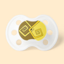 Funky Retro Yellow Lines Baby Pacificer Baby Pacifiers