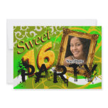 Funky Sassy Sweet 16 Photo Party Invitation