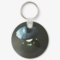 Funky Saucer 1 Keychain by MDKgraphics Funky Saucer 1 Keychain