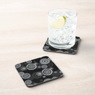 Funky Scribble Circles Beverage Coaster