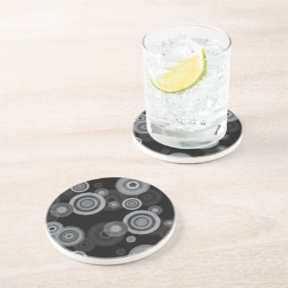 Funky Scribble Circles Beverage Coasters