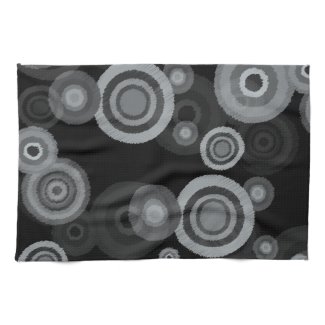 Funky Scribble Circles Kitchen Towels