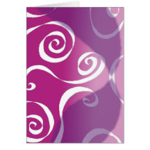 Funky Scrolls greeting card