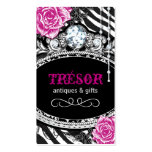 Funky Shabby Chic Zebra Stripes Business Cards